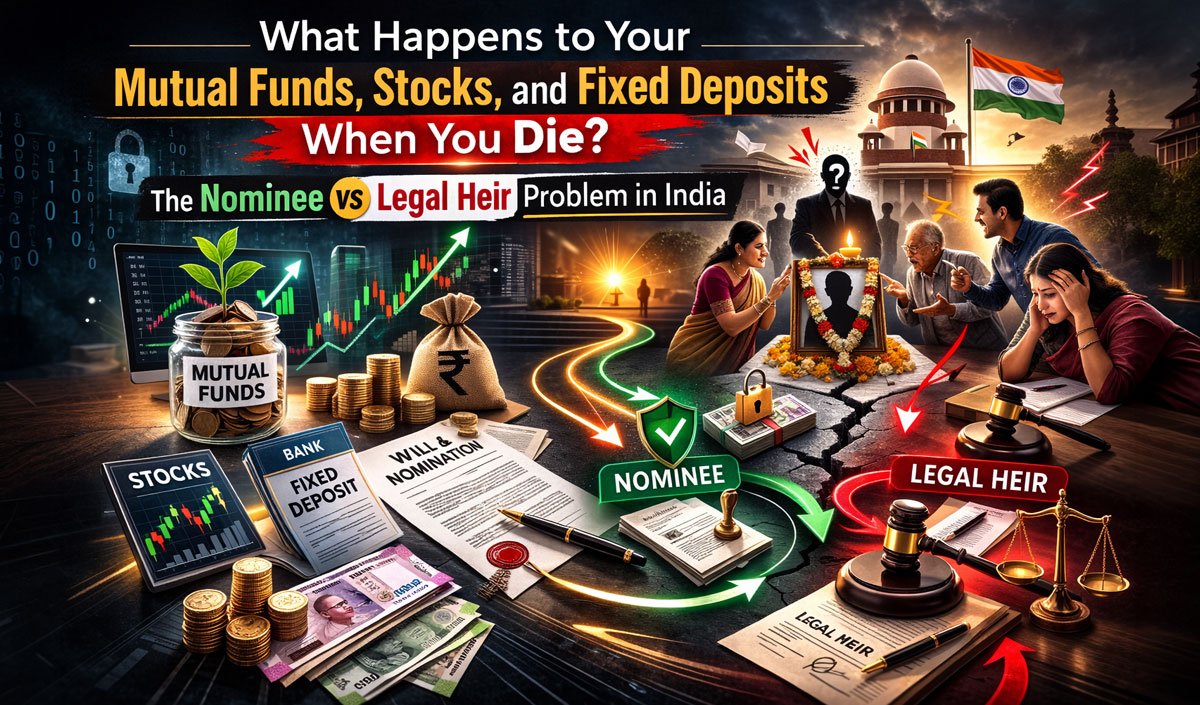 What Happens to Your Mutual Funds, Stocks, and Fixed Deposits When You Die. The Nominee vs Legal Heir Problem in India