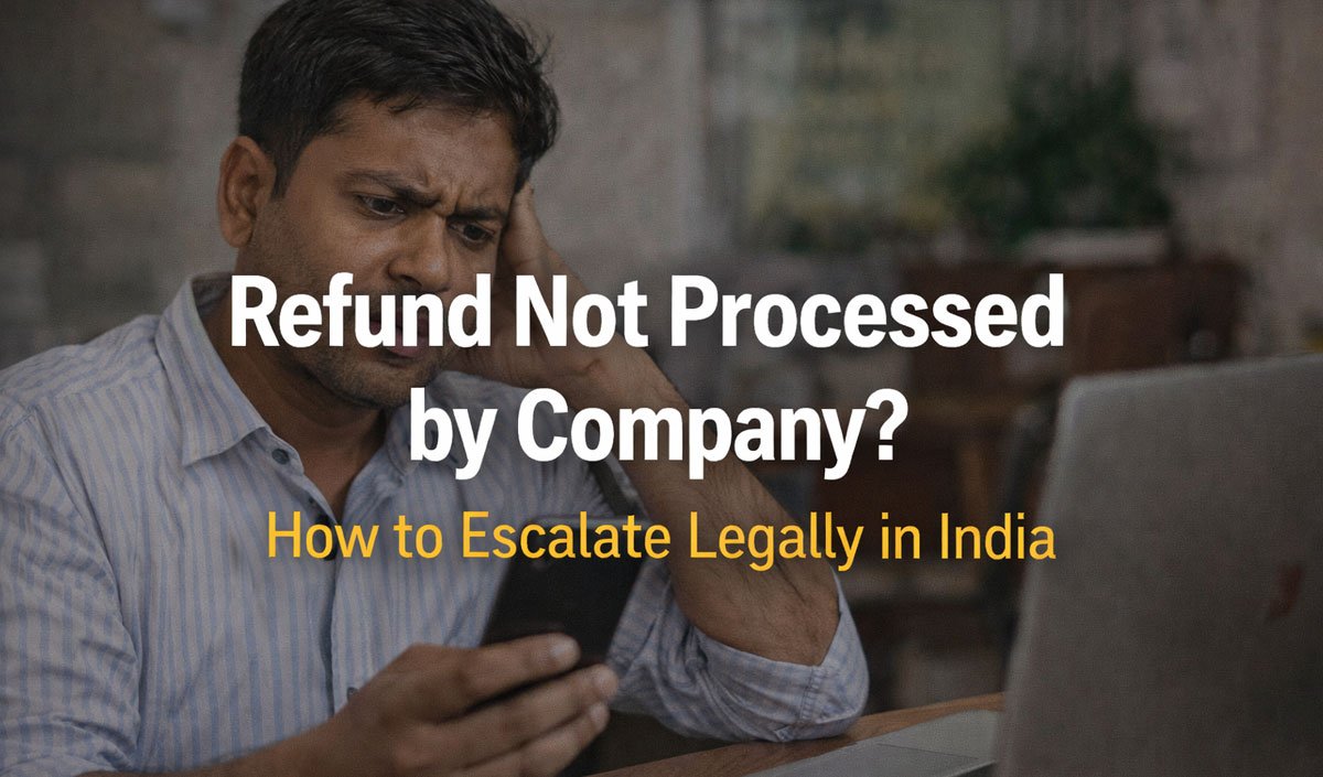 Refund Not Processed by Company. How to Escalate Legally in India