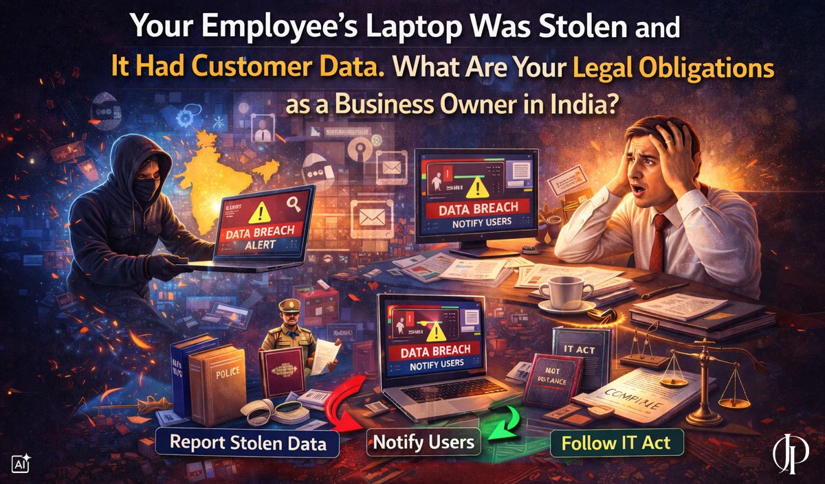 Employee Laptop Stolen with Customer Data: Your Legal Duties in India