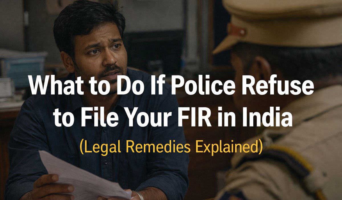 What to Do If Police Refuse to File Your FIR in India (Legal Remedies Explained)