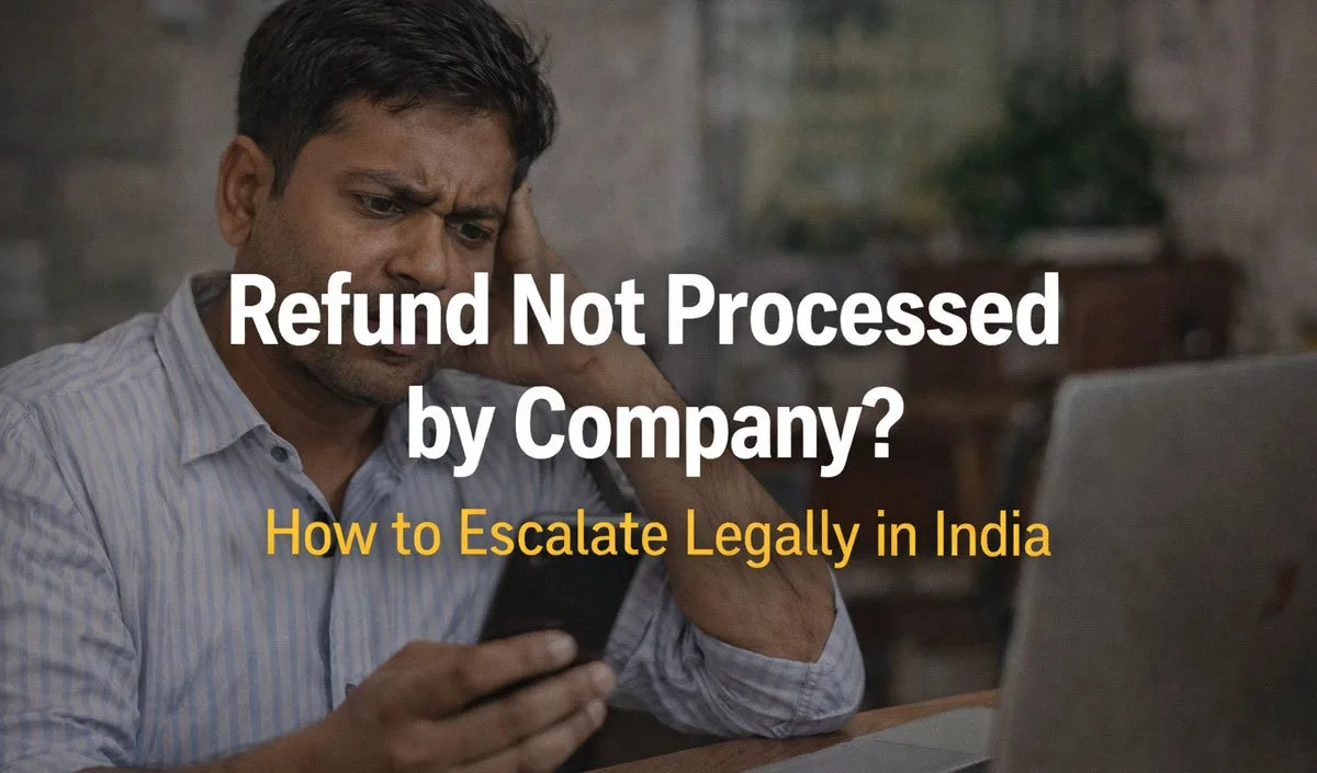 Refund Not Processed by Company. How to Escalate Legally in India