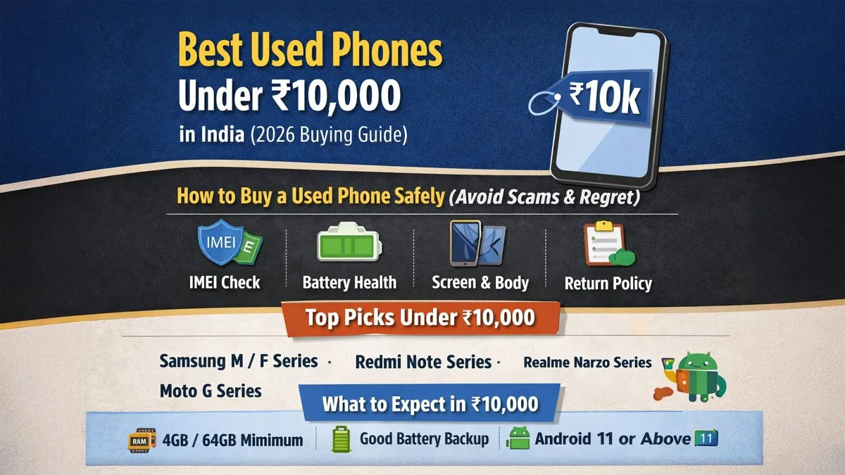 Best Used Phones Under ₹10,000 in India (2026 Buying Guide)