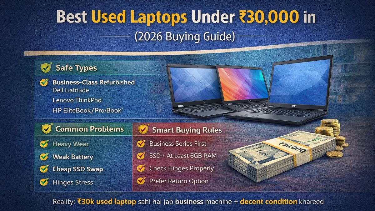 Best Used Laptops Under ₹30,000 in India (2026 Buying Guide)