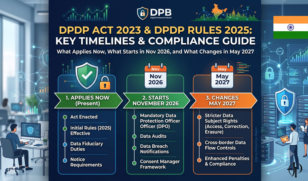 DPDP Act & Rules Timeline: What Applies Now, 2026 & 2027