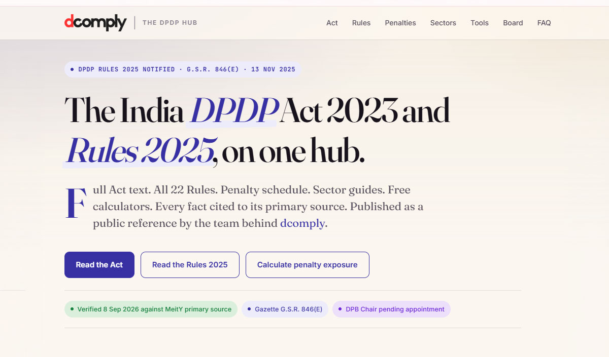 We built a DPDP reference site so you can stop opening the Gazette PDF